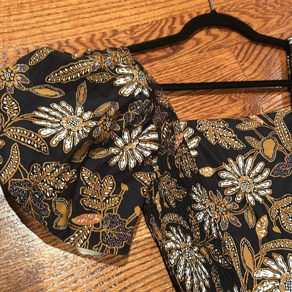 Cleobella seraphina midi dress magnolia puff sleeve tie XS - Picture 5 of 7